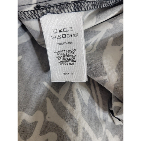 NWT Cynthia Rowley Black Floral Print Casual A-Line Skirt Women's Size Large - Picture 9 of 9